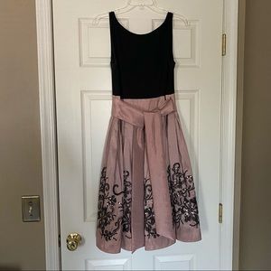 Black and Blush Women’s Cocktail Dress